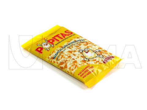 Emballage Flow pack de Pop Corn en sachet pour micro-onde