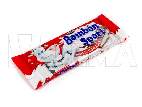 Conditionnement de barres chocolatées Bombón sport en flow pack (hffs)