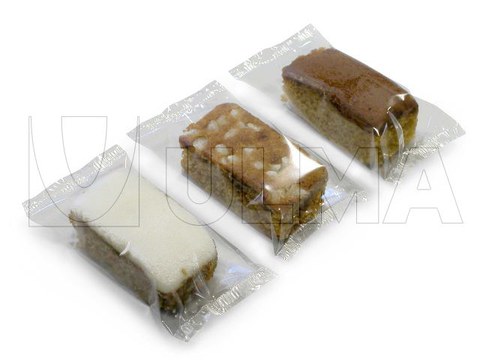 Conditionnement de mini-cake individuel en flow pack (HFFS)