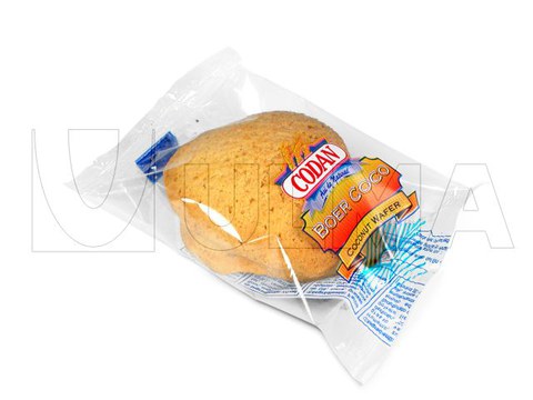 Conditionnement Flow Pack de biscuits empilés.