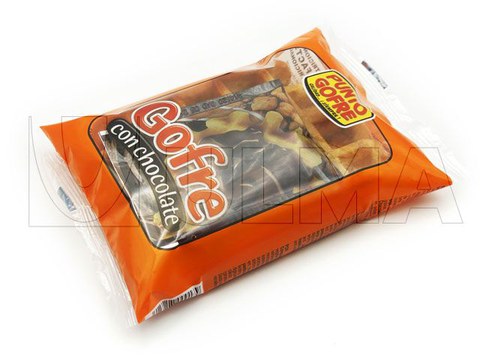 Conditionnement Flow Pack de gaufres.