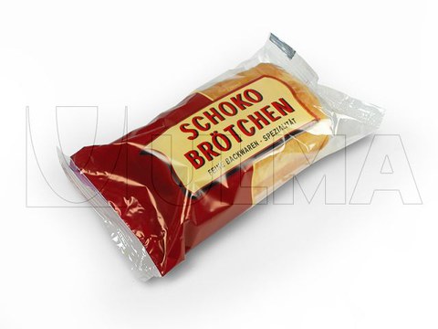 Emballage flow pack (hffs) de pain au chocolat