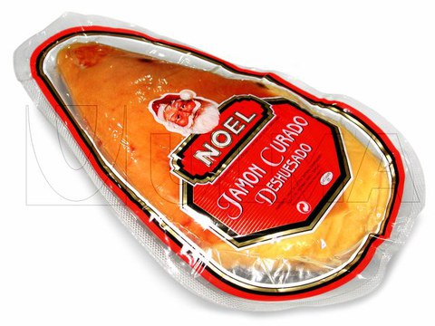 Jambon séché et sans os emballé sous vide en thermoformage avec un film souple
