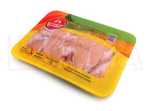 Conditionnement de cuisses de poulet congelées en flow pack (hffs) avec film rétractable (SES®)