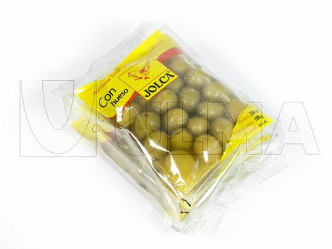 Conditionnement Flow Pack d'olives en sachet avec ou sans barquette.