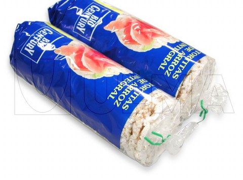 Emballage Flow pack de gâteaux de riz allégés