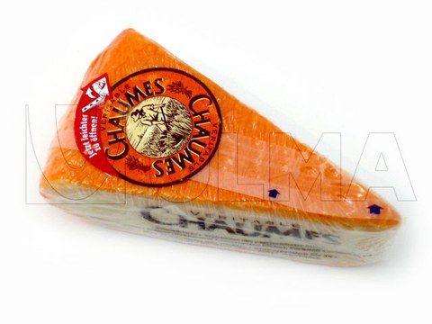 Conditionnement Flow Pack de fromage sous film rétractable.