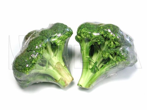 Emballage flow pack de brocoli avec film rétractable