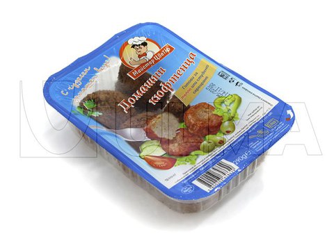 Conditionnement de boulettes de viande en barquette operculée sous atmosphère modifiée (MAP)