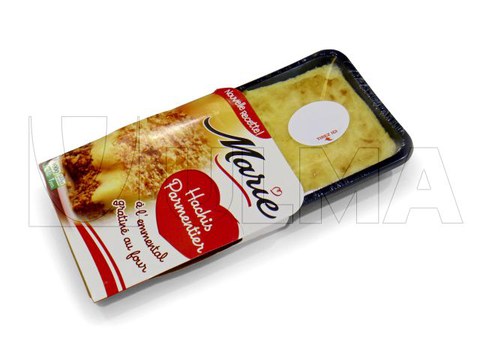 Conditionnement Flow Pack de Plats cuisinés frais sous Atmosphère Modifiée (MAP) avec film barrière rétractable BDF.