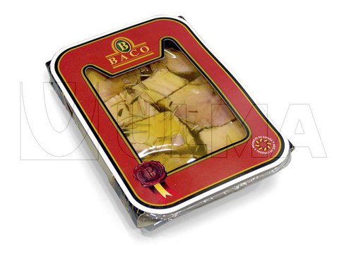 Dés de thon à l'huile conditionnés en barquette operculée