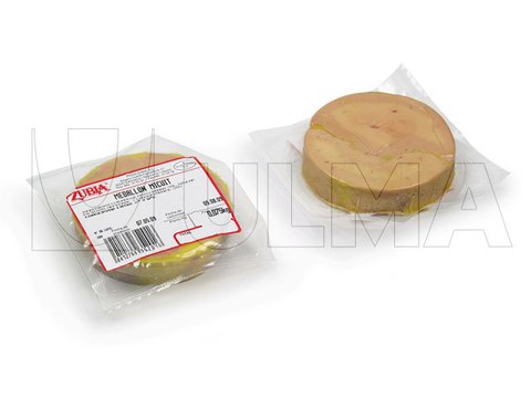 Foie gras emballé sous vide en thermoformage