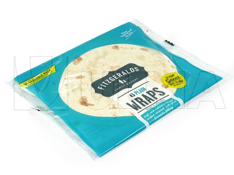 Hersluitbare verpakking met plakstrip voor tortilla's in flowpack (hffs) met gemodificeerde atmosfeer