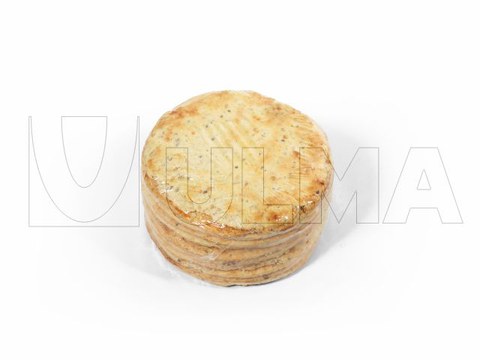 Stapel biscuits in PVC krimpfolie