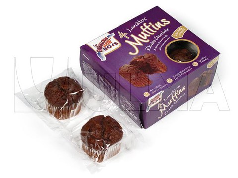 Muffins verpakt met flowpacker