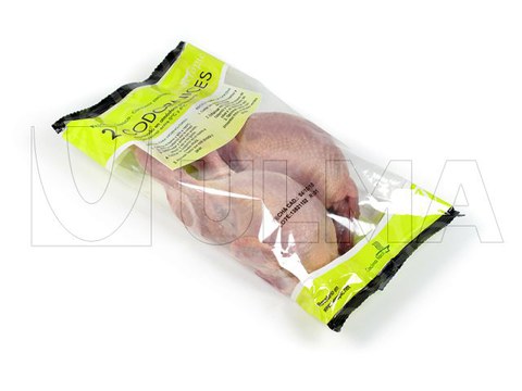 Hele kwartel verpakt in BOPP folie met flowpacker