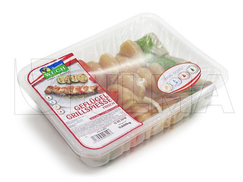 Kip brochette MAP verpakt met traysealer