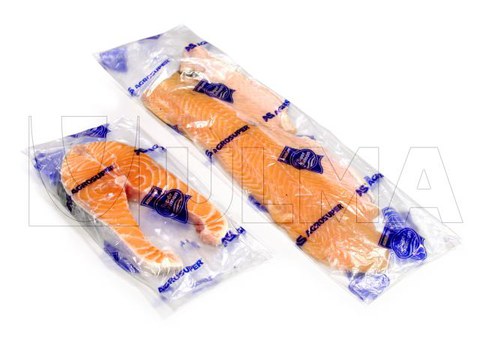 Verse zalmfilets verpakt in flow pack wrapper (HFFS)