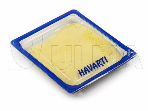 Plakken kaas MAP verpakt in thermoforming en stevige folie