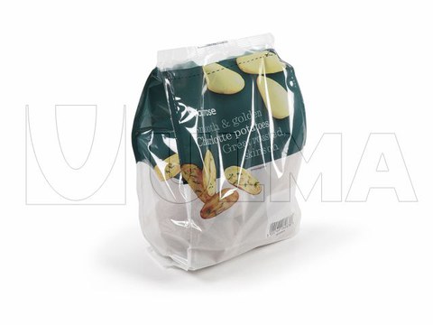 Aardappelen verpakt met platte bodem