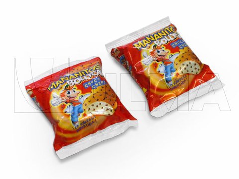 Brioches / broodjes verpakt op flow pack machine (hffs)