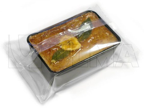 Foie gras verpakt in flow pack wrapper (HFFS) in trays