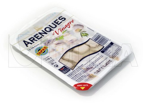 Haring in azijn verpakt met traysealer