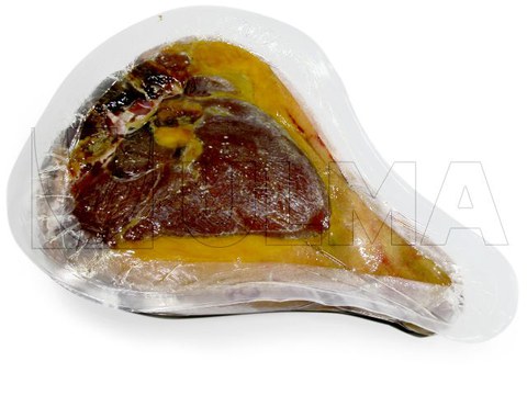 Ham zonder been verpakt in vacuümverpakking met thermoforming en flexibele folie