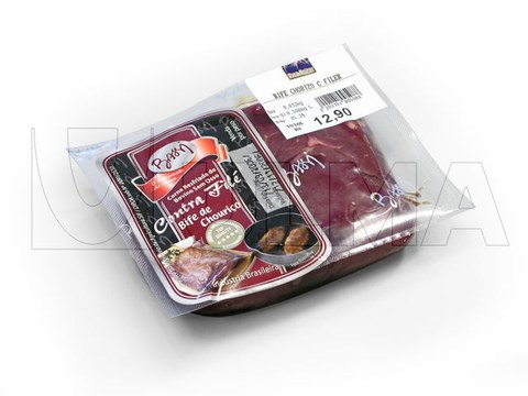 Vers vlees vacuüm verpakt met thermoformer